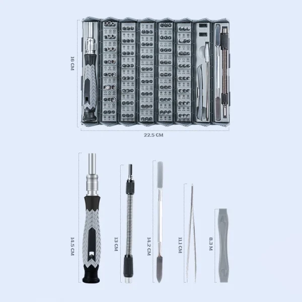 ست پیچ گوشتی استوانه ای پرووان مدل PGS101 بسته 126 عددی